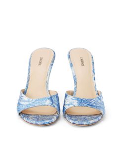 L'AGENCE Mules A Bout Ouvert En Satin Avery