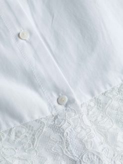 L'AGENCE Chemise Levo A Bordure En Dentelle