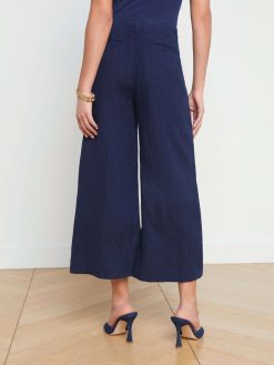 L'AGENCE Pantalon Court En Lin Henderson