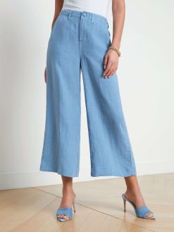 L'AGENCE Pantalon Court En Lin Henderson