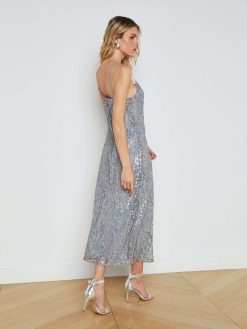 L'AGENCE Robe Nuisette A Sequins Achilles