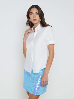 L'AGENCE Chemise En Melange De Coton Risette