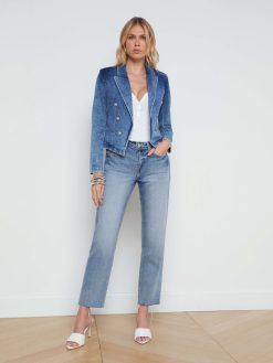 L'AGENCE Blazer En Jean Wayne