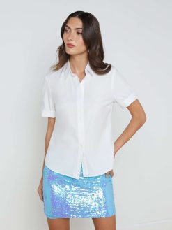 L'AGENCE Chemise En Melange De Coton Risette