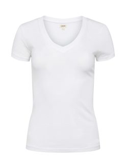 L'AGENCE T-Shirt A Col En V En Coton Becca