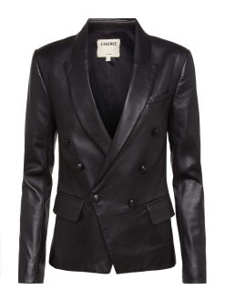 L'AGENCE Blazer En Cuir Kenzie