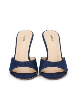 L'AGENCE Mules A Bout Ouvert En Denim Avery