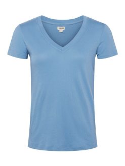 L'AGENCE T-Shirt A Col En V En Coton Becca