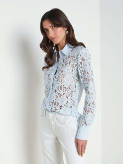 L'AGENCE Blouse En Dentelle Florale Maia