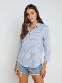 L'AGENCE Blouse En Melange De Coton Daniella