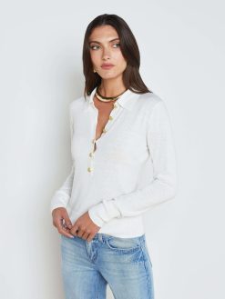 L'AGENCE Pull En Melange De Soie Et De Coton Sterling