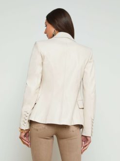 L'AGENCE Blazer En Cuir Kenzie