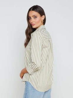 L'AGENCE Blouse En Melange De Coton Daniella