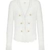 L'AGENCE Blazer Cardigan A Franges Azur