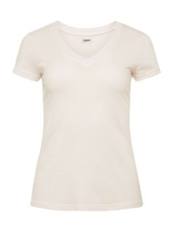 L'AGENCE T-Shirt A Col En V En Coton Becca