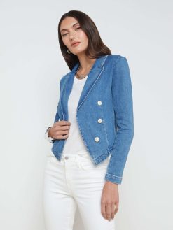 L'AGENCE Blazer En Jean Wayne