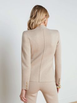 L'AGENCE Blazer En Tricot Metallise Kenzie