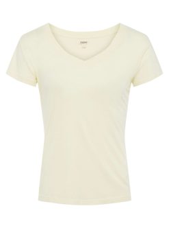 L'AGENCE T-Shirt A Col En V En Coton Becca