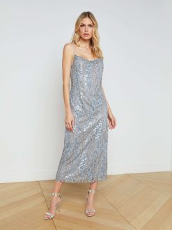 L'AGENCE Robe Nuisette A Sequins Achilles