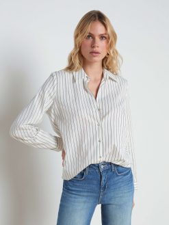 L'AGENCE Blouse Nina En Coton Lurex