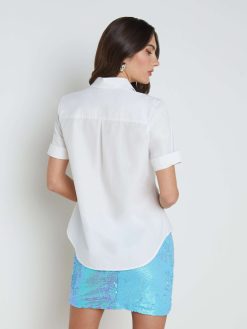 L'AGENCE Chemise En Melange De Coton Risette