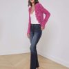 L'AGENCE Blazer Cardigan A Franges Azur