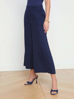 L'AGENCE Pantalon Court En Lin Henderson