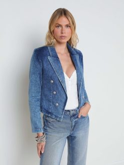 L'AGENCE Blazer En Jean Wayne