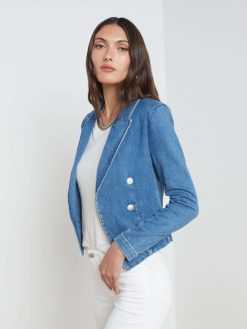 L'AGENCE Blazer En Jean Wayne