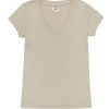 L'AGENCE T-Shirt A Col En V En Coton Becca