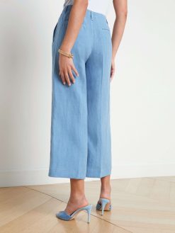 L'AGENCE Pantalon Court En Lin Henderson