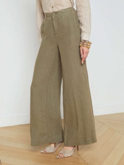 L'AGENCE Pantalon En Lin Brie